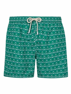 MC2 Saint Barth Man Lightweight Fabric Swim-shorts Lighting Micro Fantasy With Golf Print