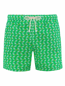 MC2 Saint Barth Man Lightweight Fabric Swim-shorts Lighting Micro Fantasy With Tennis Print