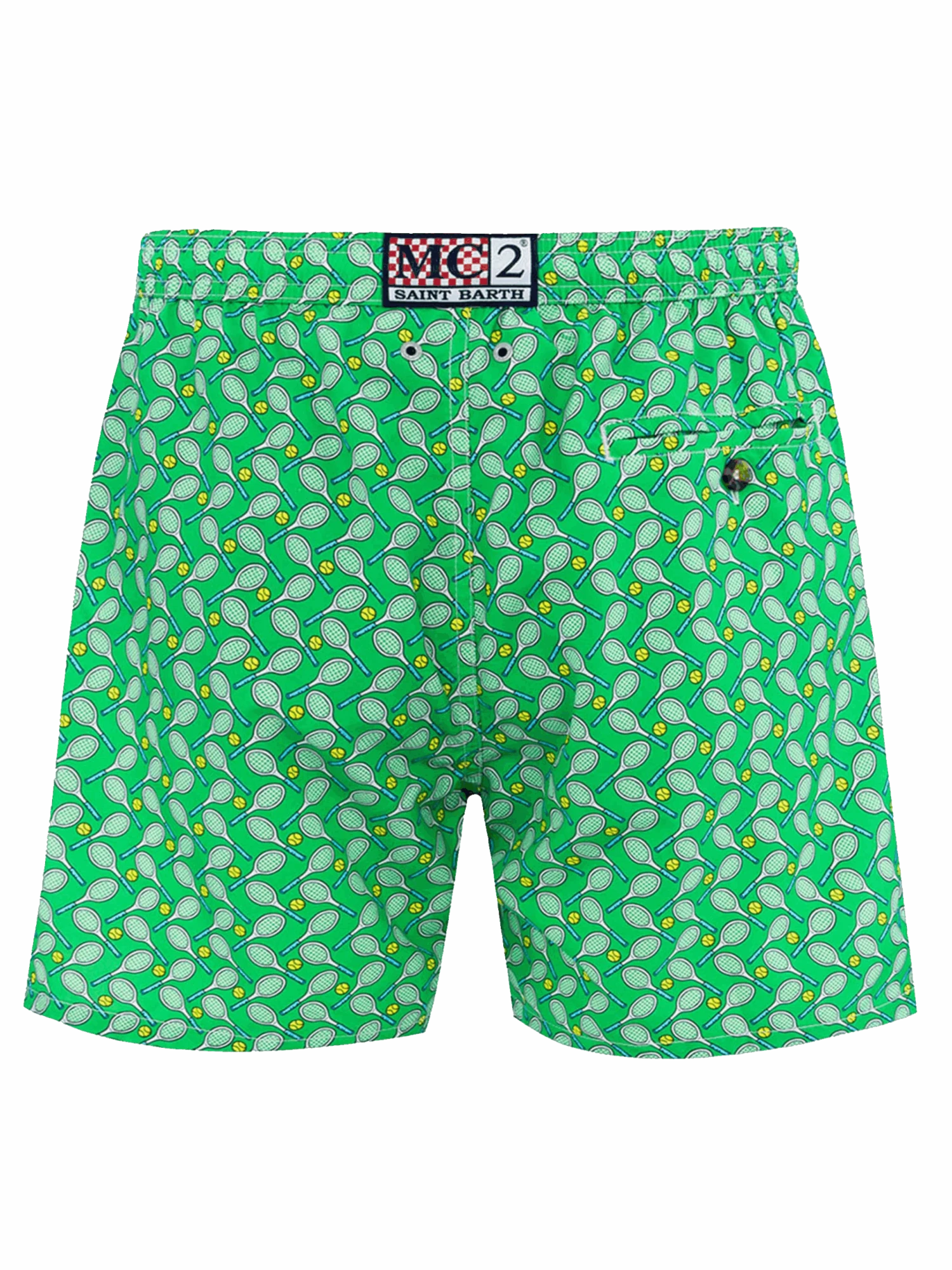 MC2 Saint Barth Man Lightweight Fabric Swim-shorts Lighting Micro Fantasy With Tennis Print 4 MC2 Saint Barth Man Lightweight Fabric Swim-shorts Lighting Micro Fantasy With Tennis Print - Image 2