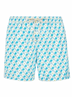 MC2 Saint Barth Man Lightweight Fabric Swim-shorts Lighting Micro Fantasy With Padel Print