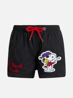 MC2 Saint Barth Boy Mid-length Haiti Swim-shorts With Snoopy Placed Print And Embroidery | SNOOPY PEANUTS SPECIAL EDITION