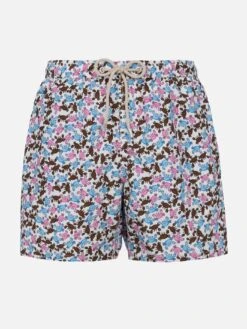MC2 Saint Barth Man Lightweight Fabric Swim-shorts Lighting Micro Fantasy With Crabs Print