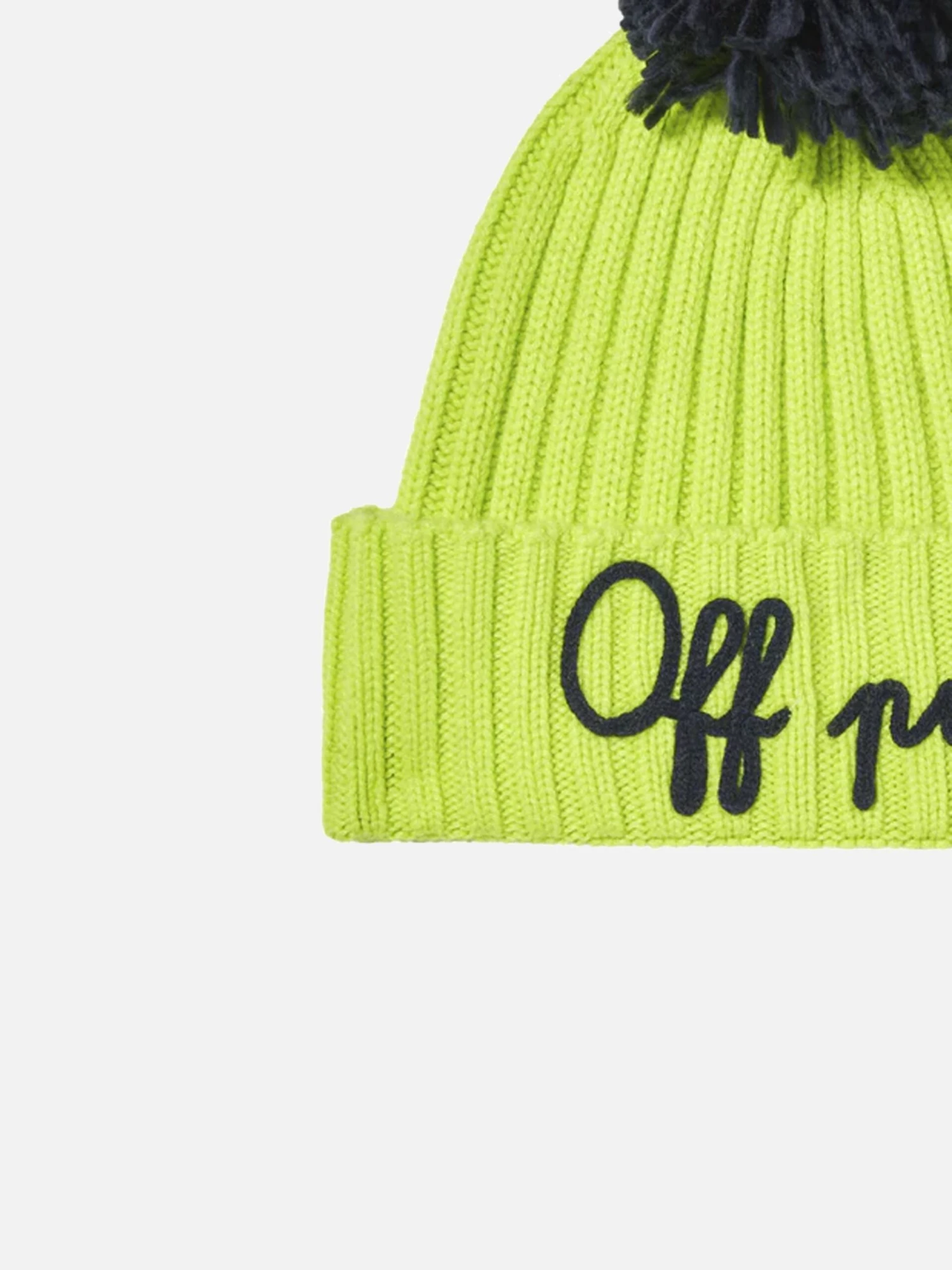 MC2 Saint Barth Boy Fluo Yellow Beanie With Pompon 4 MC2 Saint Barth Boy Fluo Yellow Beanie With Pompon - Image 2