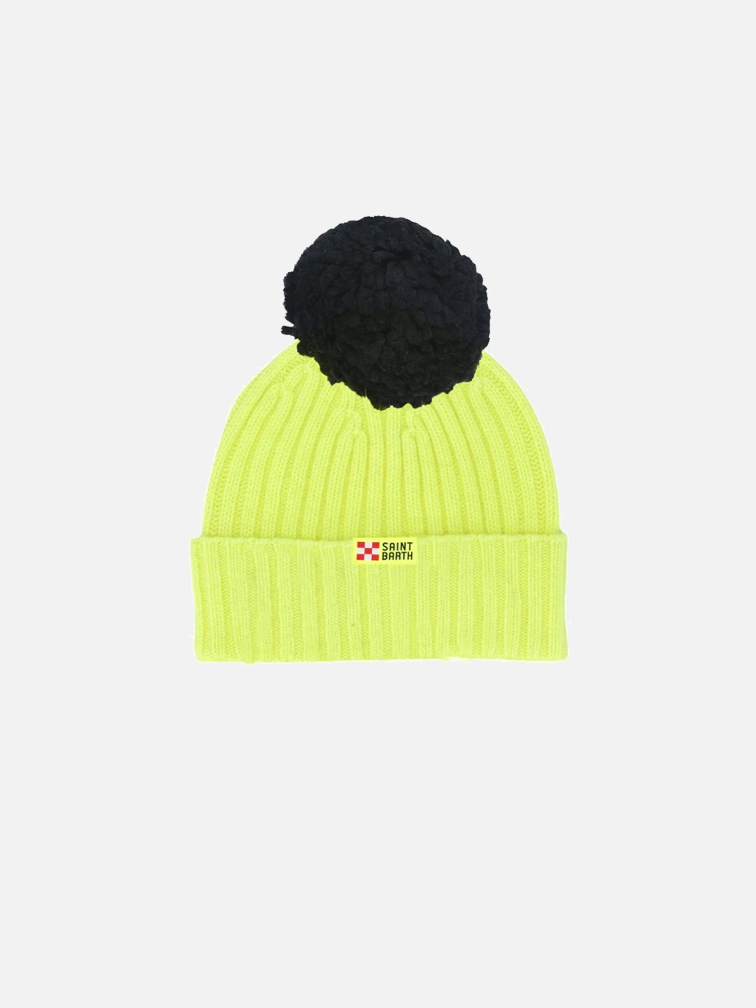 Kid's Fluo Yellow Hat With Off Piste Embroidery 4 Kid's Fluo Yellow Hat With Off Piste Embroidery - Image 2