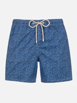 MC2 Saint Barth Man Mid-length Gustavia Swim-shorts With Emma & Georgina Print | MADE WITH LIBERTY FABRIC