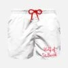 Boy Swim Shorts With Wolf Of St. Barth Embroidery