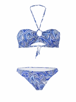 Bandeau Bikini Bandanna Print