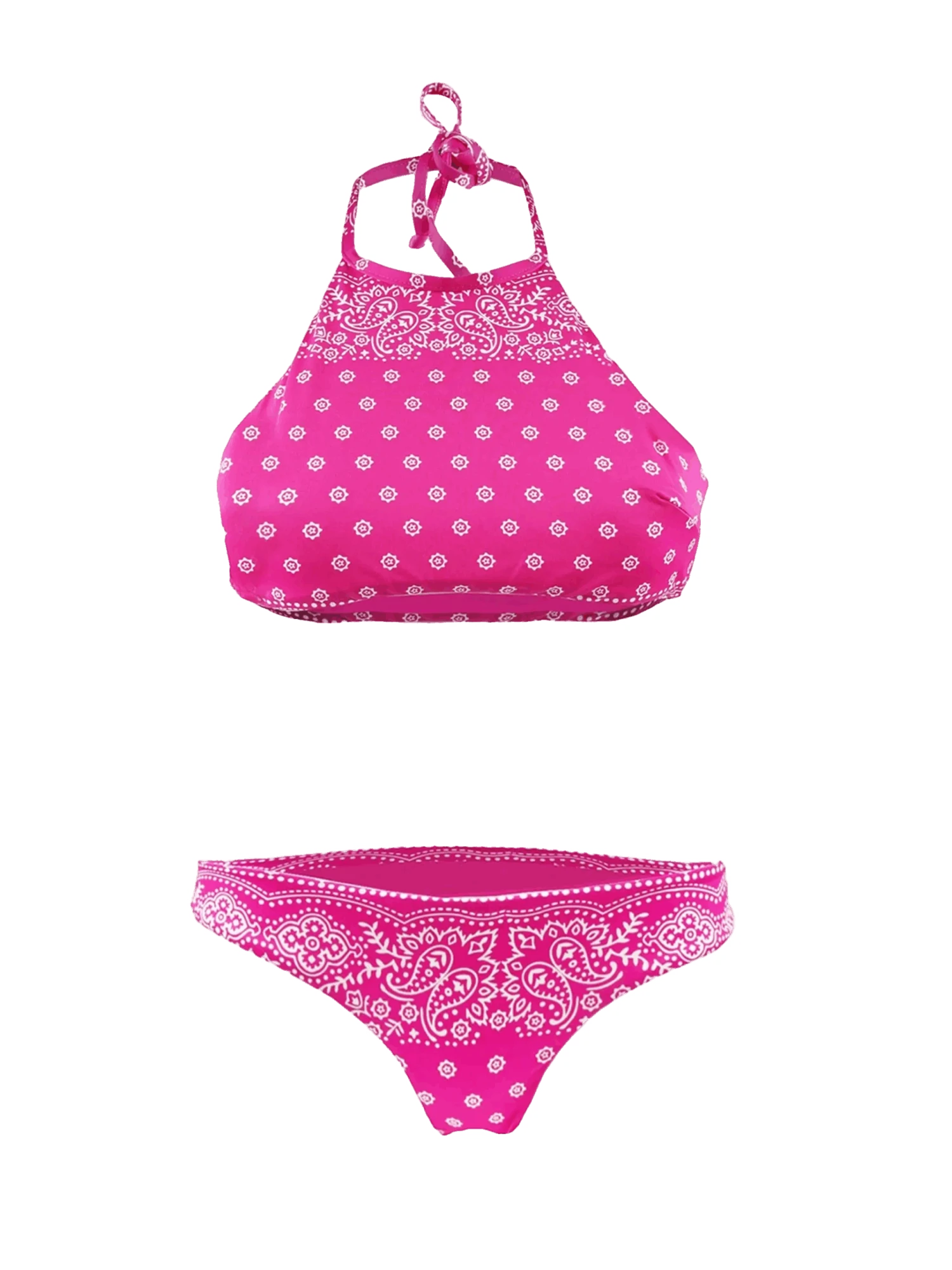 Halter Top Bikini Bandana Print 3 Halter Top Bikini Bandana Print