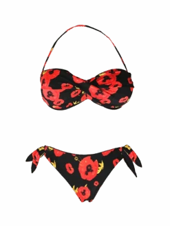 Flower Print Bandeau Bikini
