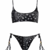 MC2 Saint Barth Woman Strappy Triangle Bikini -MC2 Saint Barth Shop 7068895117496MRL0001 03782B woman bralette bikini black bandanna 1