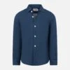 MC2 Saint Barth Kid Navy Blue Linen Shirt Agnes -MC2 Saint Barth Shop AGN0001 01526F kid linen shirt navy blue 1