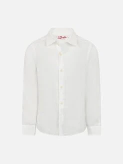 MC2 Saint Barth Agnes White Linen Shirt