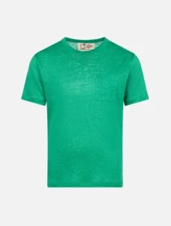 MC2 Saint Barth Kid Green Linen Jersey T-shirt Alex