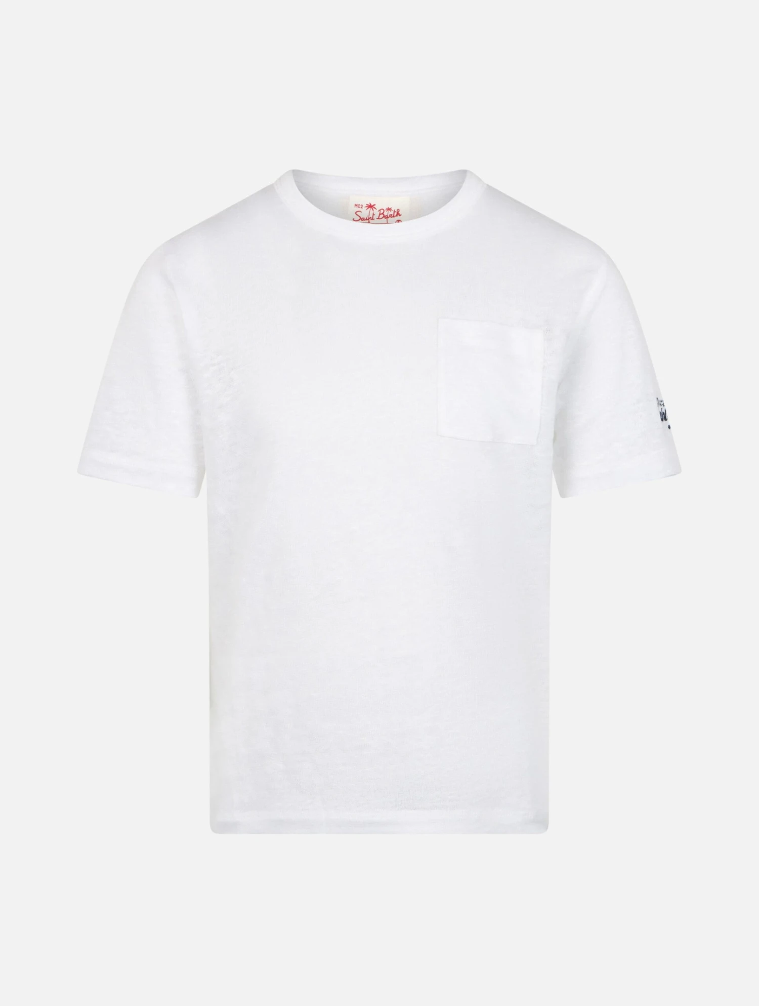 MC2 Saint Barth Kid Off-white Linen Jersey T-shirt Alex 3 MC2 Saint Barth Kid Off-white Linen Jersey T-shirt Alex