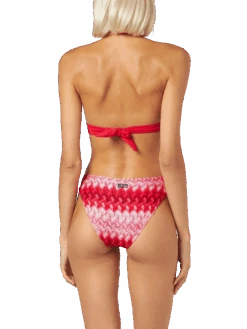 Multicolor Red Chevron Knitted Triangle Bikini -MC2 Saint Barth Shop ALIX001 X0012 chevron bralette bikini woman 2