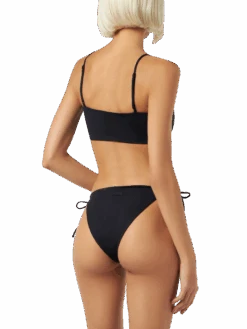 MC2 Saint Barth Woman Black Bandeau Bikini With Rhinestones -MC2 Saint Barth Shop ATH0001 07194D woman bandeau bikini black rhinestones 3