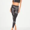 Black Bandana Printed Yoga Top And Leggings -MC2 Saint Barth Shop AW4