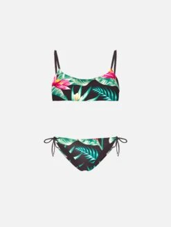 Heliconia Print Girl Bralette Bikini
