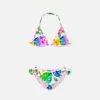 Girl Triangle Bikini With Tropical Print 2 Girl Triangle Bikini With Tropical Print -MC2 Saint Barth Shop BIKINIGIRL58