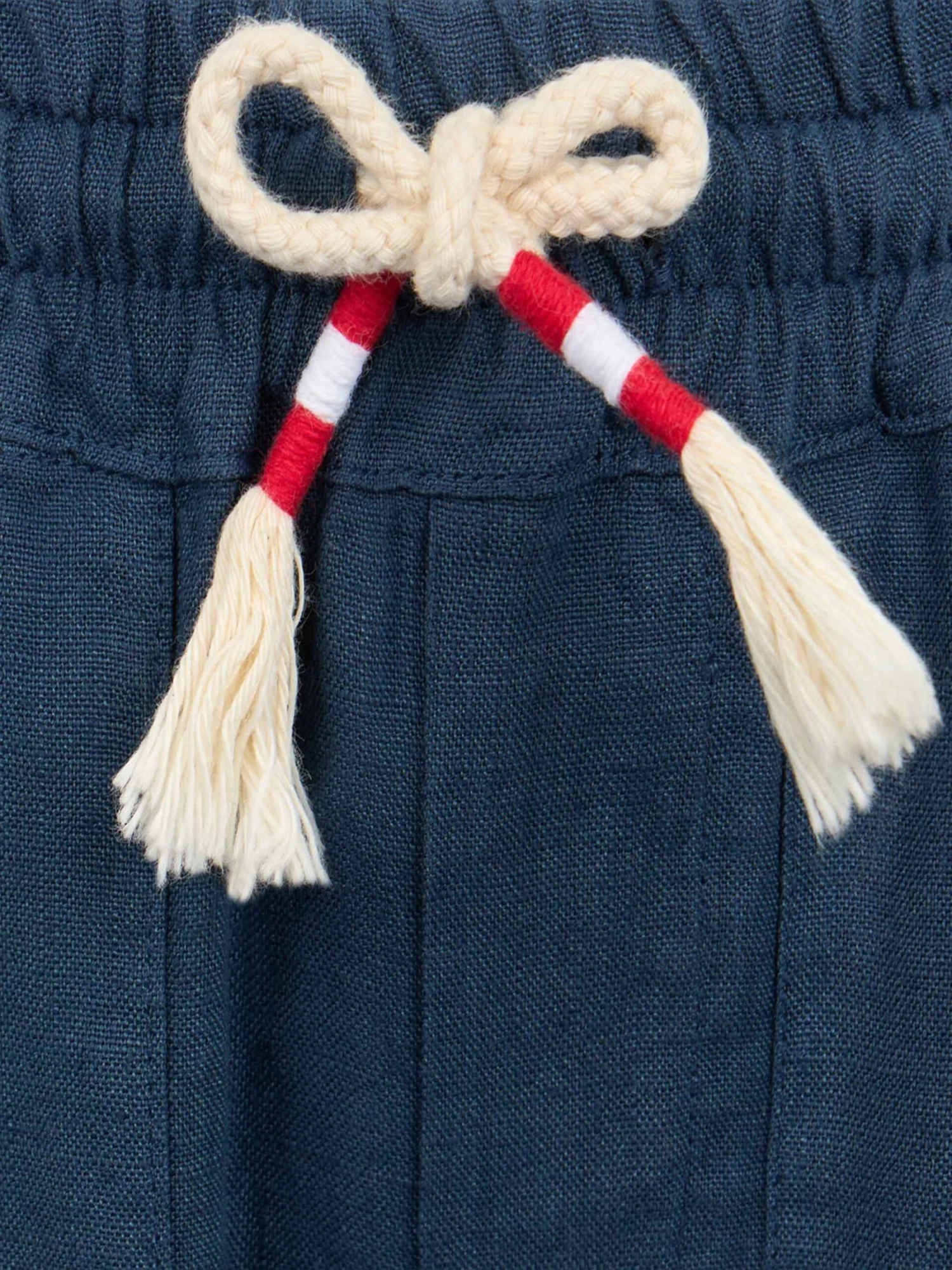 MC2 Saint Barth Boy Navy Blue Linen Calais Jr Pants With Drawstring 5 MC2 Saint Barth Boy Navy Blue Linen Calais Jr Pants With Drawstring - Image 3