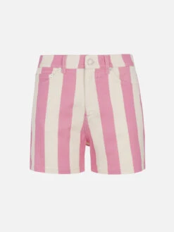 MC2 Saint Barth Woman Pink Striped Print Denim Bermuda Cancun 8 MC2 Saint Barth Woman Pink Striped Print Denim Bermuda Cancun -MC2 Saint Barth Shop CAC002 01620F shorts denim striped pink 1