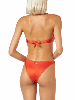 Shiny Orange Bikini With Triangle Top -MC2 Saint Barth Shop CAMI001 SHY81 orange balconette bikini woman 2