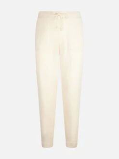 MC2 Saint Barth Woman Off-white Cashmere Blend Jogger Pants -MC2 Saint Barth Shop CHAR002 00129E woman knitted palazzo pants white 5
