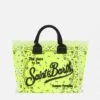 MC2 Saint Barth Colette Cotton Canvas Bag With Fluo Yellow Bandanna Print -MC2 Saint Barth Shop COLETTEfluogiallocopia