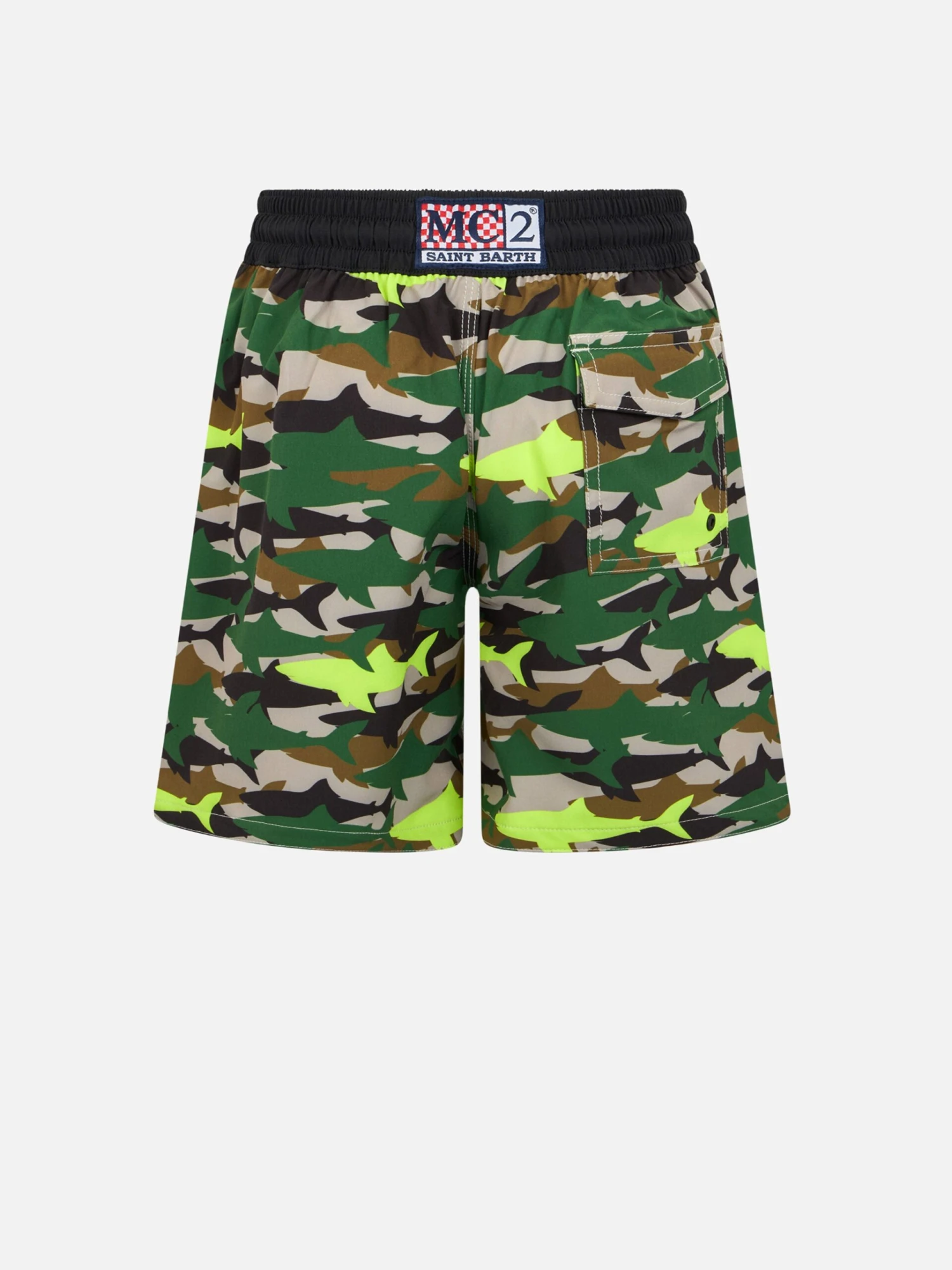 MC2 Saint Barth Boy Comfort Surf Jr Swim Shorts With Camo Shark Print 4 MC2 Saint Barth Boy Comfort Surf Jr Swim Shorts With Camo Shark Print - Image 2