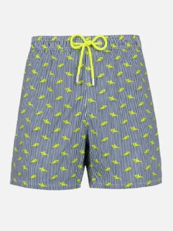 MC2 Saint Barth Comfort Light Classic Stretch Swim Shorts With Sharks Print