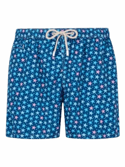 MC2 Saint Barth Man Lightweight Fabric Swim-shorts Lighting Micro Fantasy With Starfish Print