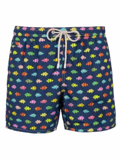 MC2 Saint Barth Man Lightweight Fabric Swim-shorts Lighting Micro Fantasy With Clownfishes Print