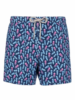 MC2 Saint Barth Comfort Light Classic Stretch Swim Shorts With Jellyfishes Print