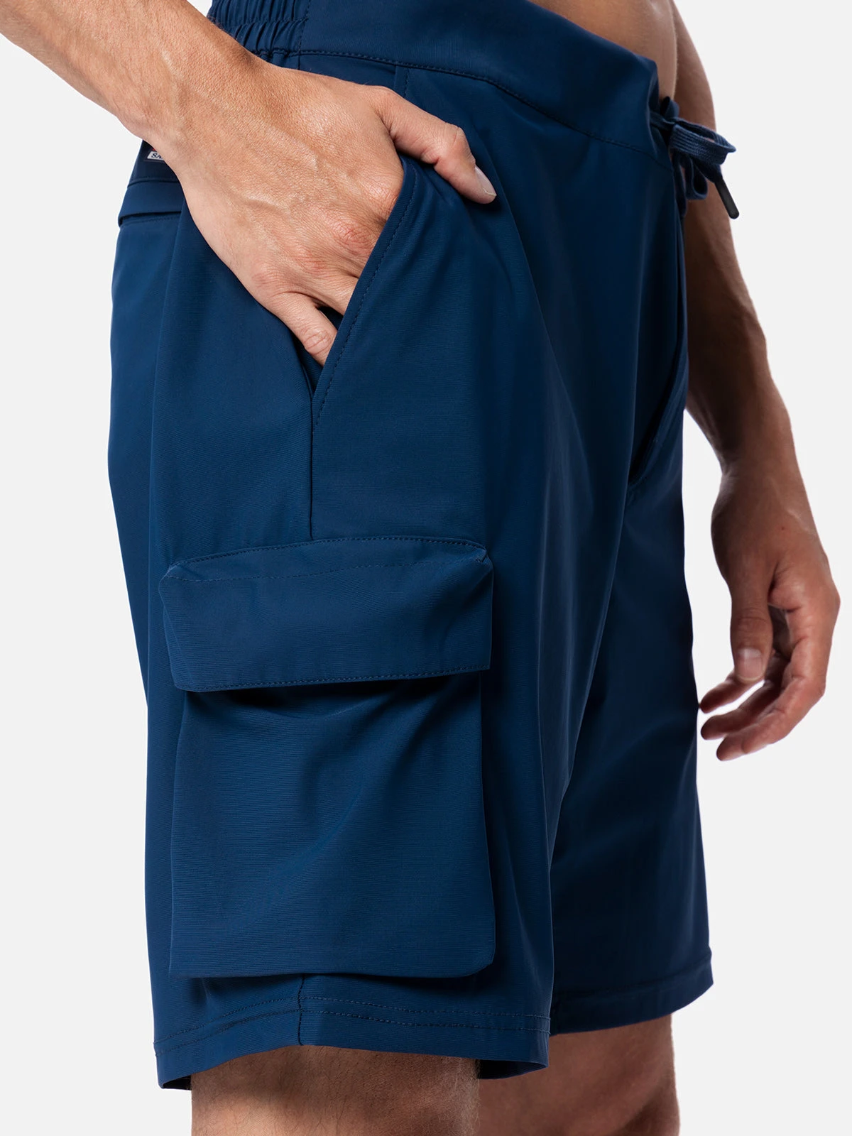 MC2 Saint Barth Navy Blue Technic Fabric Bermuda Shorts Deck 6 MC2 Saint Barth Navy Blue Technic Fabric Bermuda Shorts Deck - Image 4