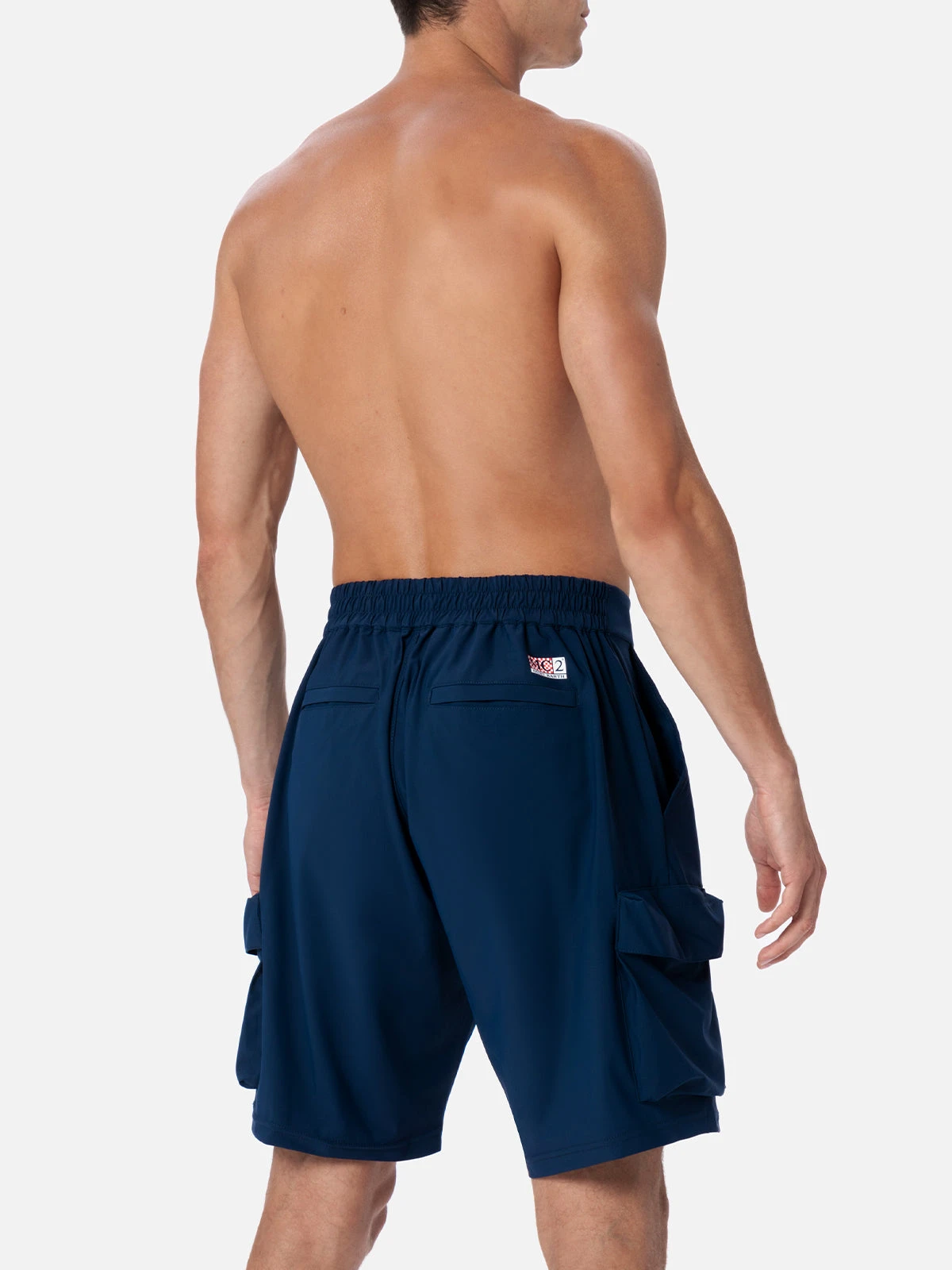 MC2 Saint Barth Navy Blue Technic Fabric Bermuda Shorts Deck 7 MC2 Saint Barth Navy Blue Technic Fabric Bermuda Shorts Deck - Image 5