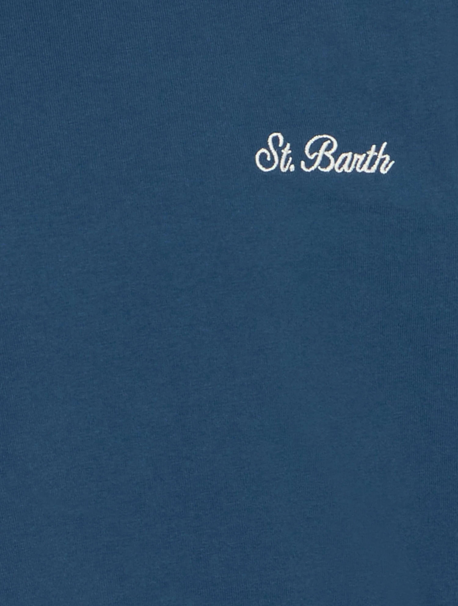 MC2 Saint Barth Boy Navy Blue Cotton Jersey T-shirt Dover With St. Barth Embroidery 4 MC2 Saint Barth Boy Navy Blue Cotton Jersey T-shirt Dover With St. Barth Embroidery - Image 2