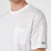 MC2 Saint Barth Man Off-white Linen Jersey T-shirt Ecstasea With Pocket