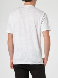 MC2 Saint Barth Man Off-white Linen Jersey T-shirt Ecstasea With Pocket -MC2 Saint Barth Shop ECS0001 01819F man white tshirt linen 3