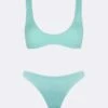 MC2 Saint Barth Crinkle Bralette Bikini Pamy Elise In Sage Green -MC2 Saint Barth Shop ELI0002 PAMY001 01346H woman bikini crinkle green 1