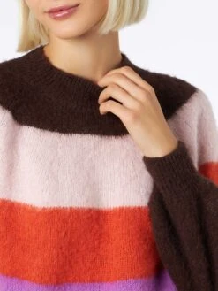 MC2 Saint Barth Woman Soft Sweater With Faded Colors -MC2 Saint Barth Shop FERN002 00607C woman striped sweater multicolor 3
