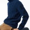MC2 Saint Barth Man Black Cable Knit Turtleneck Sweater Fisherman -MC2 Saint Barth Shop FIS0001 00228E 1 man turtleneck sweater blue 4