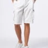 MC2 Saint Barth Man White Cotton Cargo Shorts