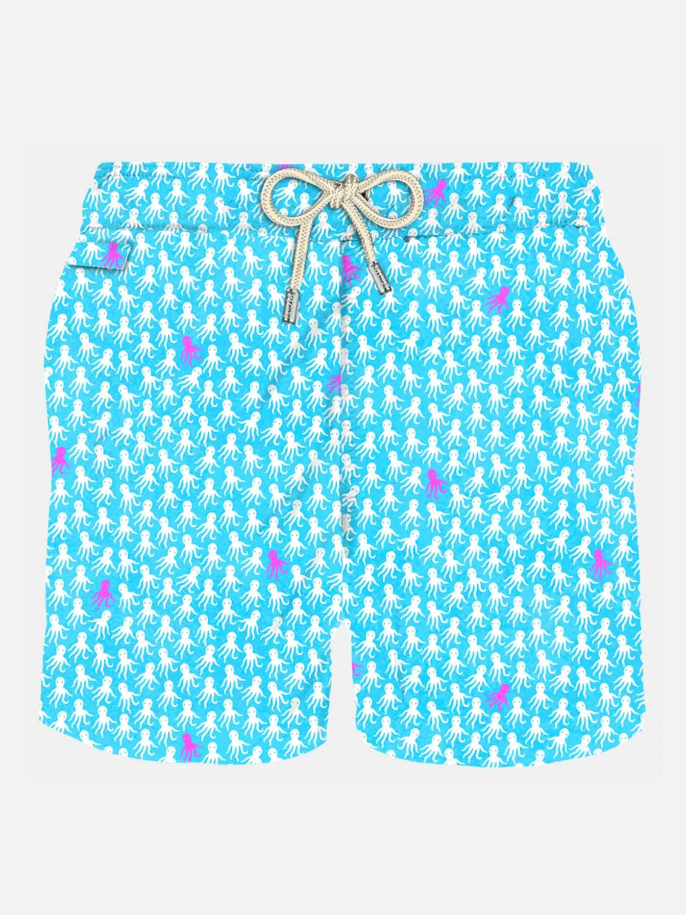 MC2 Saint Barth Man Light Fabric Swim Shorts With White And Fuchsia Octopus Print 3 MC2 Saint Barth Man Light Fabric Swim Shorts With White And Fuchsia Octopus Print
