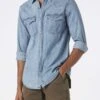 MC2 Saint Barth Man Denim Cotton Shirt