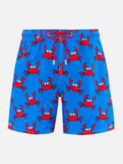 MC2 Saint Barth Man Mid-length Gustavia Swim-shorts With Crab Print