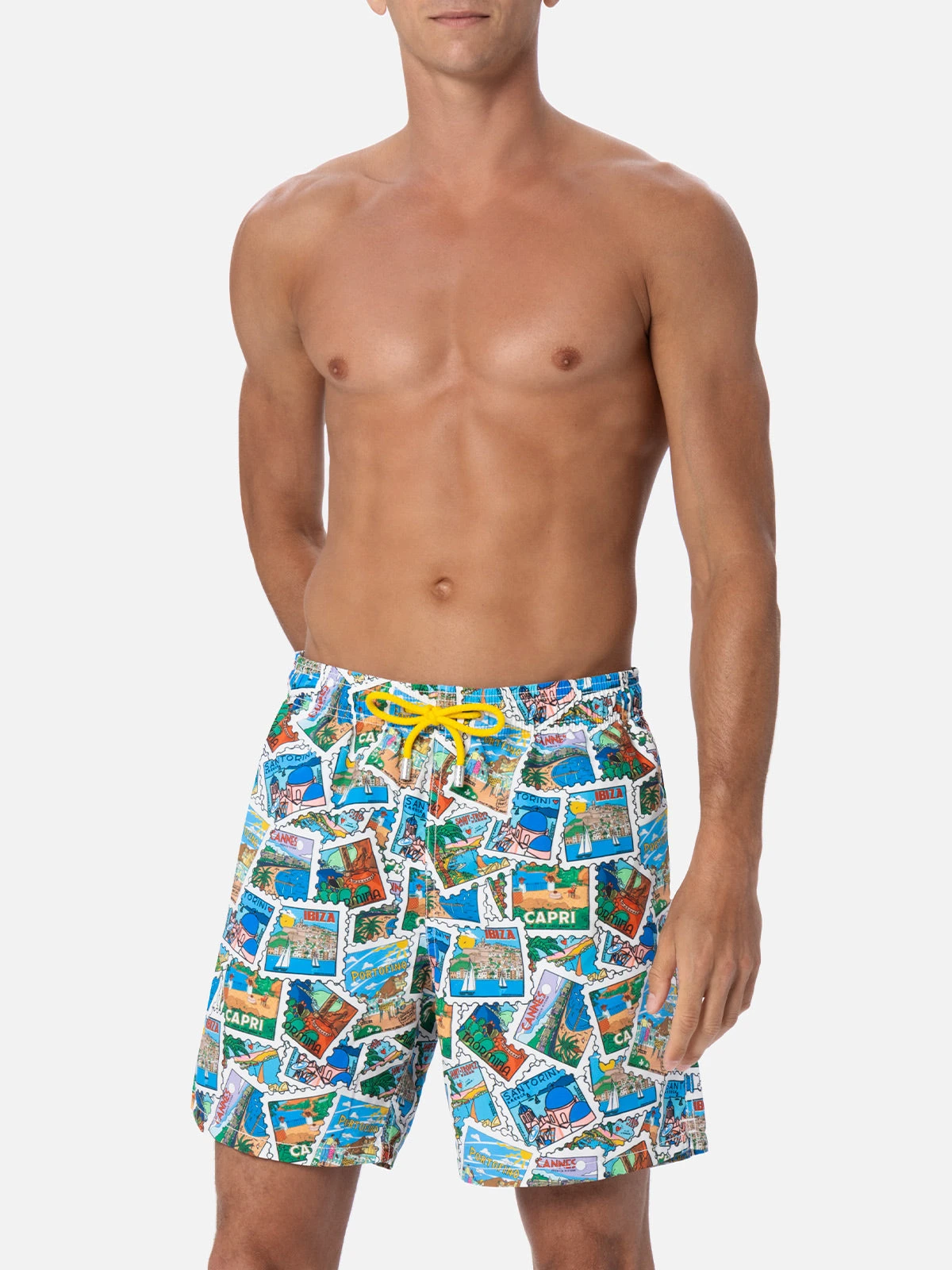 MC2 Saint Barth Mid-length Gustavia Swim-shorts With Postcard Print | ALESSANDRO ENRIQUEZ SPECIAL EDITION 5 MC2 Saint Barth Mid-length Gustavia Swim-shorts With Postcard Print | ALESSANDRO ENRIQUEZ SPECIAL EDITION - Image 3