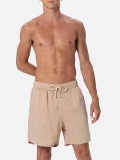 MC2 Saint Barth Mid-length Beige Linen Swim-shorts Gustavia 9 MC2 Saint Barth Mid-length Beige Linen Swim-shorts Gustavia -MC2 Saint Barth Shop GUS0008 00023F 01 f7977712 2afc 43d9 b9a5 fec7264d95ec