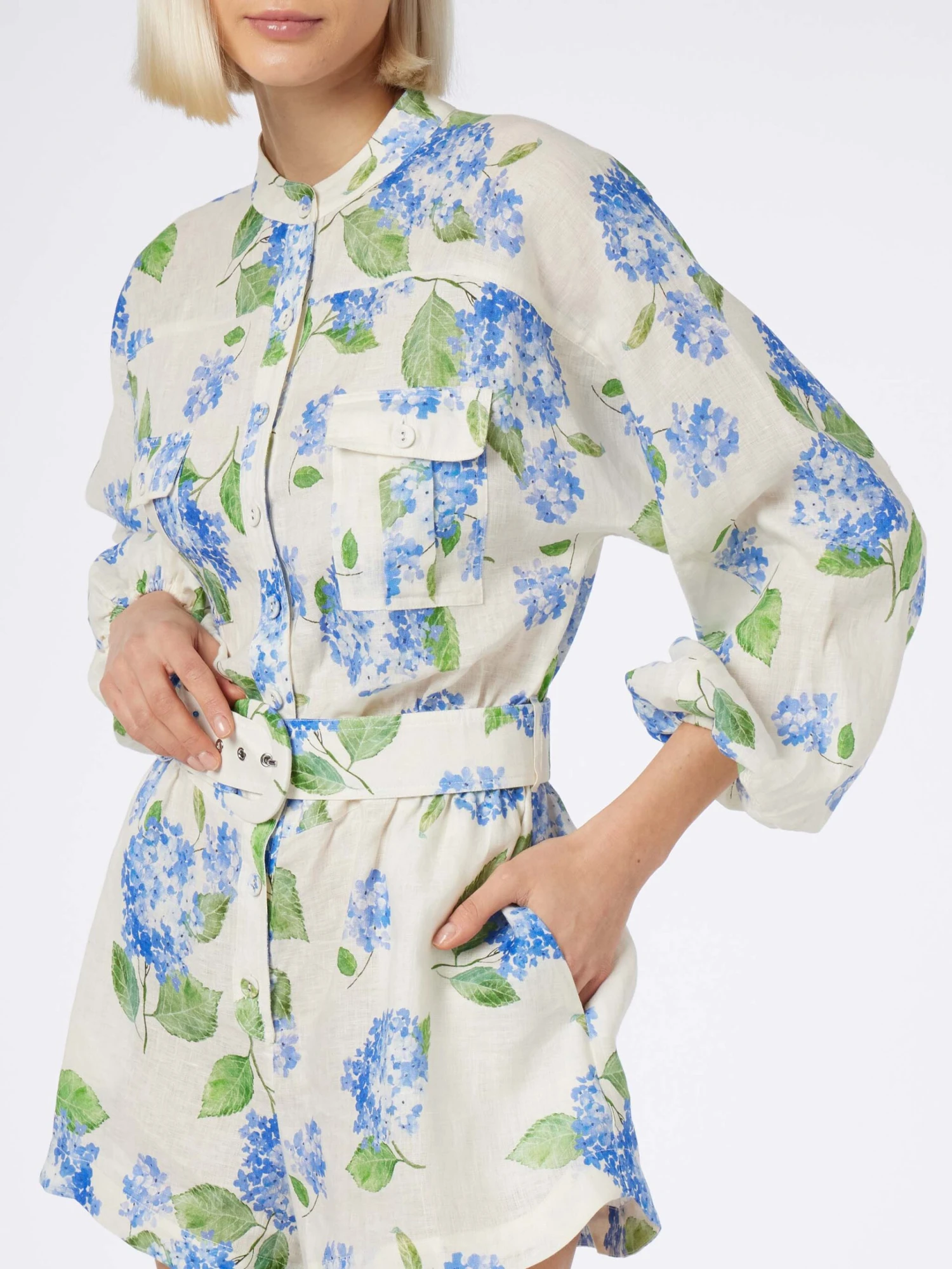 MC2 Saint Barth Woman Floral Linen Playsuit Hanniel 5 MC2 Saint Barth Woman Floral Linen Playsuit Hanniel - Image 3