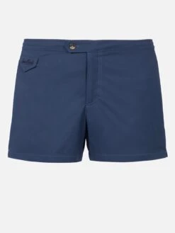 MC2 Saint Barth Man Navy Blue Fitted Cut Swim Shorts Harrys