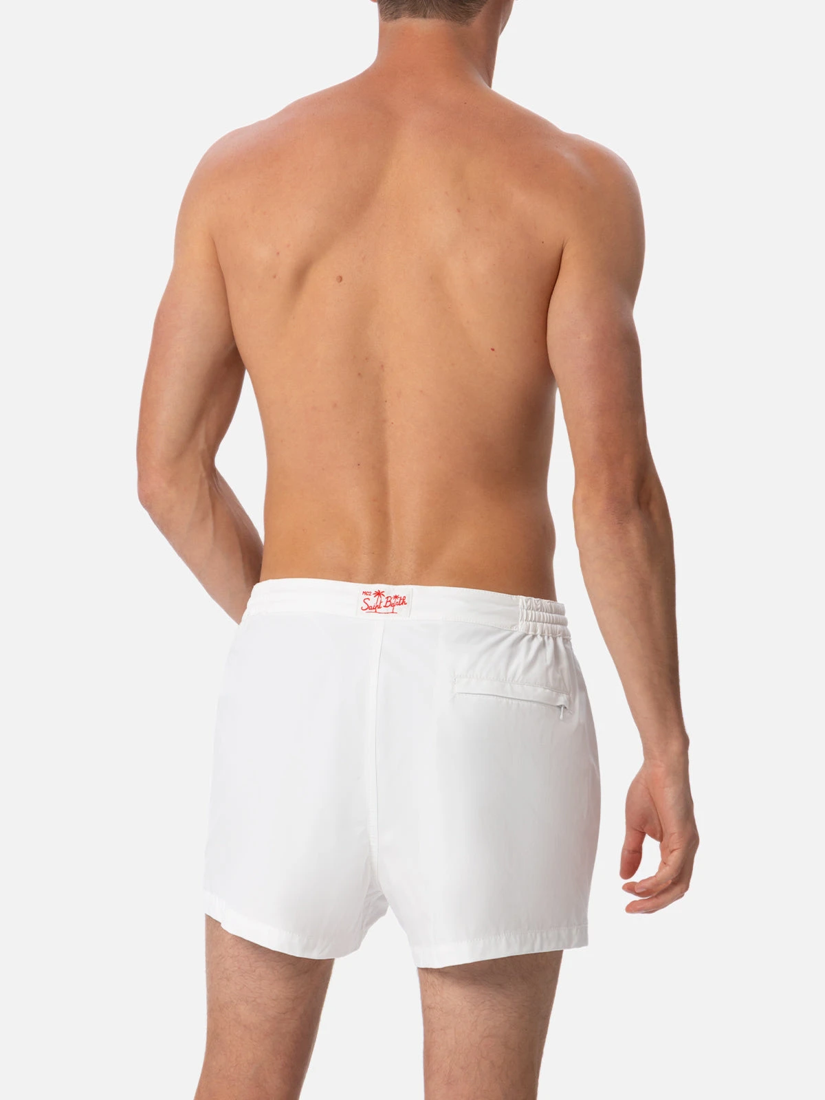 MC2 Saint Barth Harrys White Fitted Cut Swim Shorts 7 MC2 Saint Barth Harrys White Fitted Cut Swim Shorts - Image 5